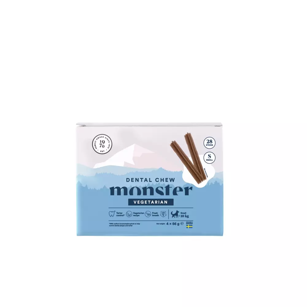 Monster Dental Chew Vegetarian Small Monthpack