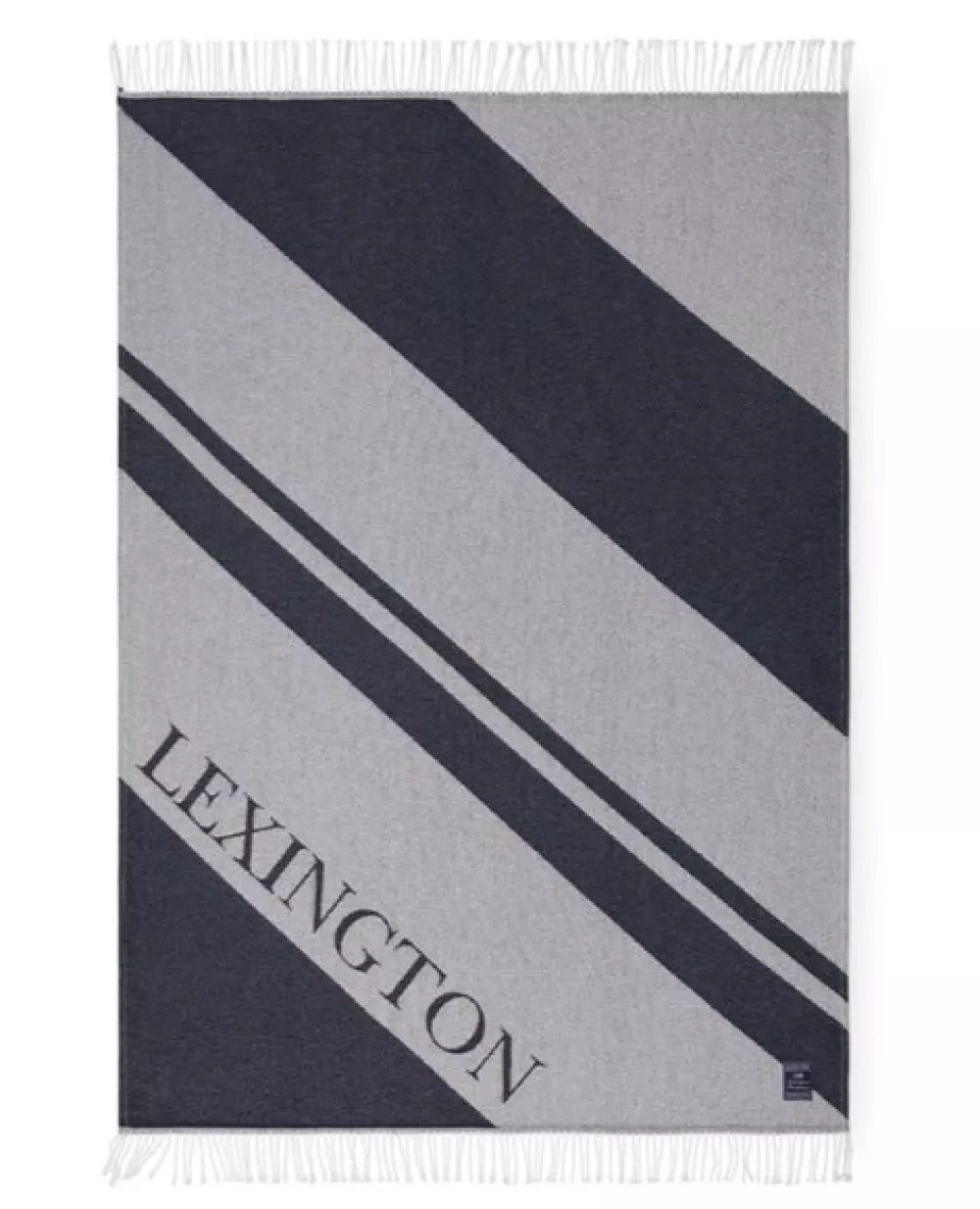 Lexington Icons Pledd Med Logo Blå/Hvit, 7321301612420, 100040115600-TH10, Tekstil, Pledd, Lexington, Recycled Cotton Logo Throw