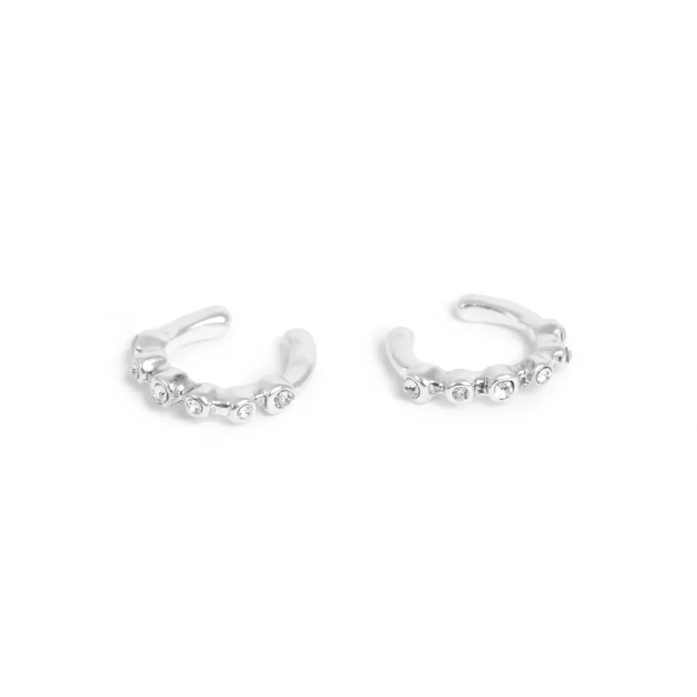 Earcuff, 2 stk -Natural Basic, 7990101811274, 1018-1127, Accessories, Øredobber, A&C Oslo, Earcuff, 14mm, w/crystal, Natural basics, S