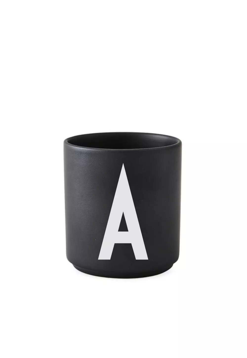 Design Letters Sort Kopp A, 5710498733162, 10204000A, Kjøkken, Krus og Skåler, Design Letters, Personal Porcelain cup Black A-Z