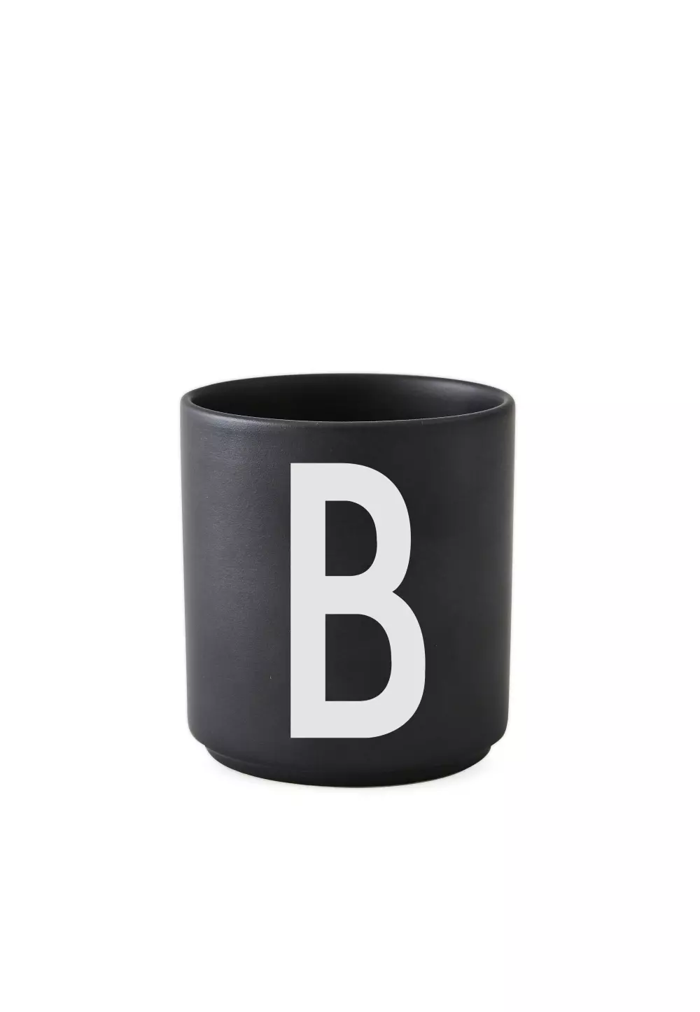 Design Letters Sort Kopp B, 5710498733476, 10204000B, Kjøkken, Krus og Skåler, Design Letters, Personal Porcelain cup Black A-Z