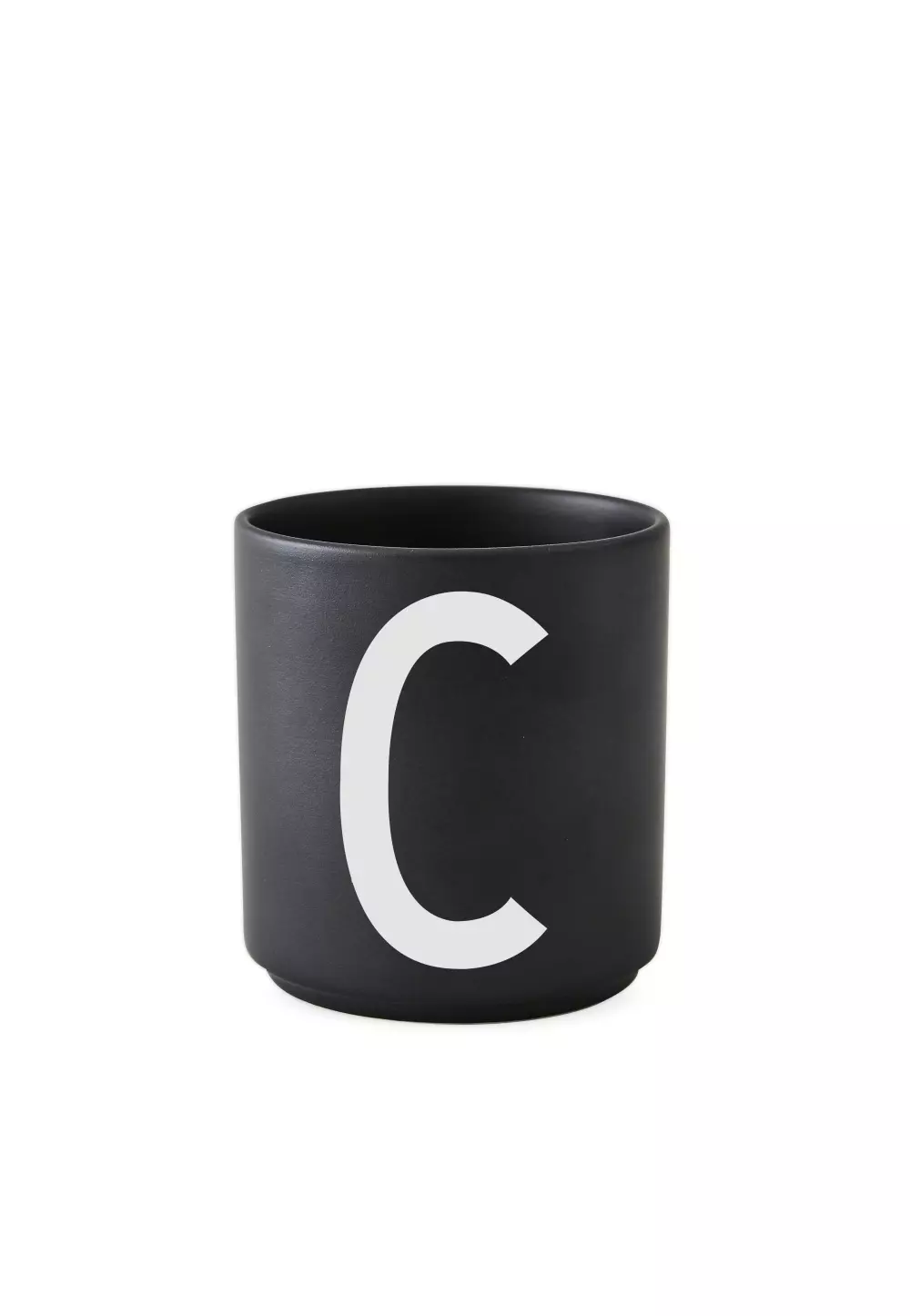 Design Letters Sort Kopp C, 5710498733483, 10204000C, Kjøkken, Krus og Skåler, Design Letters, Personal Porcelain cup Black A-Z