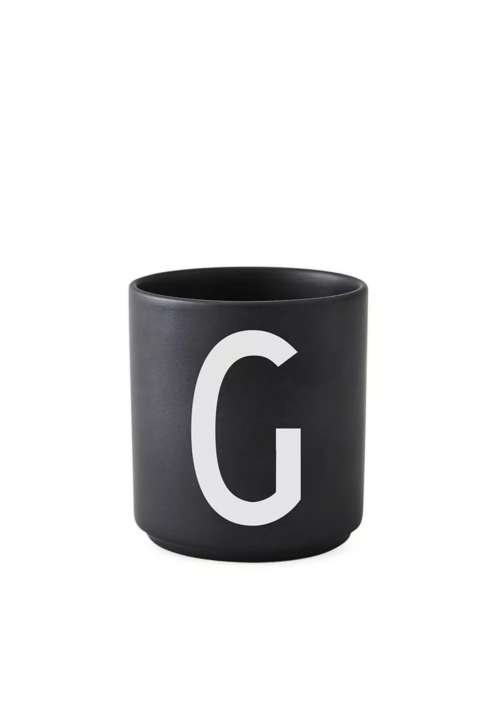 Design Letters Sort Kopp G, 5710498733520, 10204000G, Kjøkken, Krus og Skåler, Design Letters, Personal Porcelain cup Black A-Z