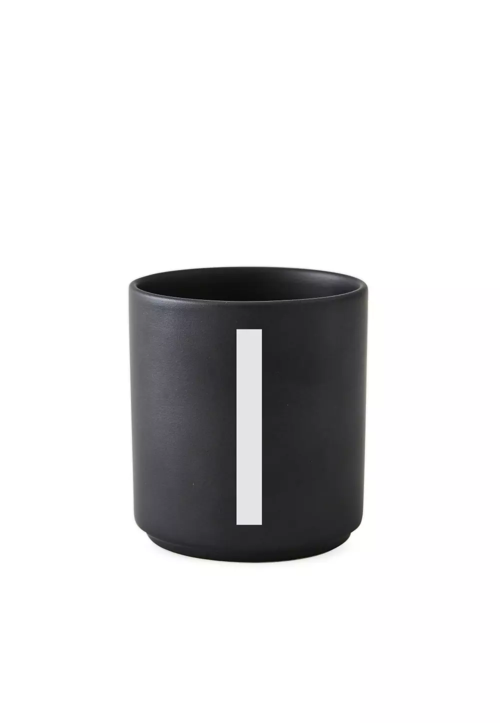 Design Letters Sort Kopp I, 5710498733544, 10204000I, Kjøkken, Krus og Skåler, Design Letters, Personal Porcelain cup Black A-Z