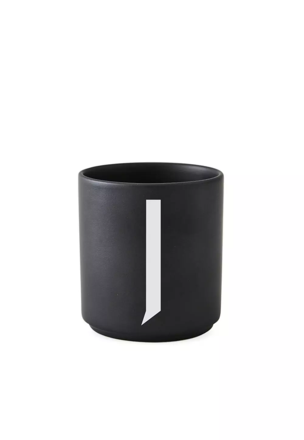 Design Letters Sort Kopp J, 5710498733551, 10204000J, Kjøkken, Krus og Skåler, Design Letters, Personal Porcelain cup Black A-Z