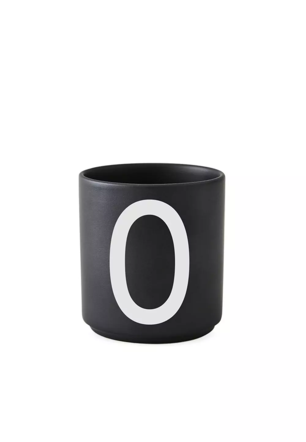 Design Letters Sort Kopp O, 5710498733605, 10204000O, Kjøkken, Krus og Skåler, Design Letters, Personal Porcelain cup Black A-Z