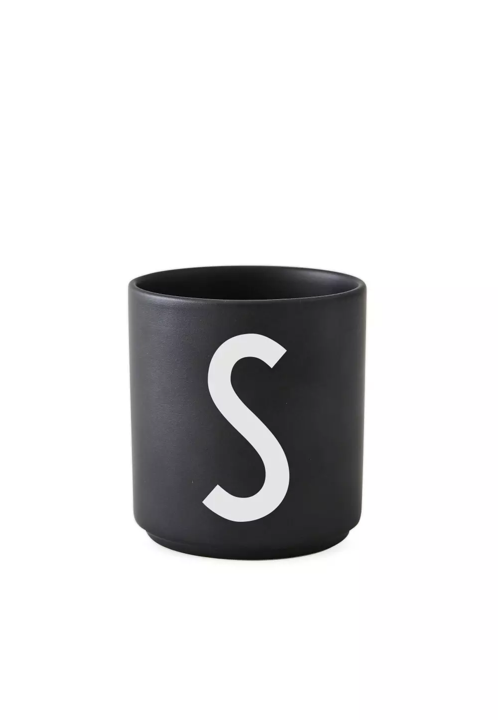 Design Letters Sort Kopp S, 5710498733643, 10204000S, Kjøkken, Krus og Skåler, Design Letters, Personal Porcelain cup Black A-Z