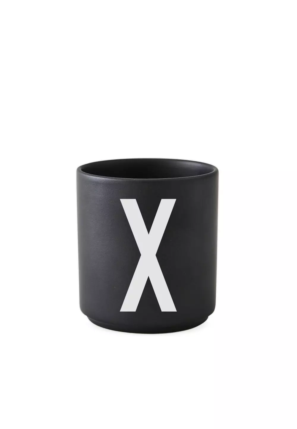 Design Letters Sort Kopp X, 5710498733698, 10204000X, Kjøkken, Krus og Skåler, Design Letters, Personal Porcelain cup Black A-Z