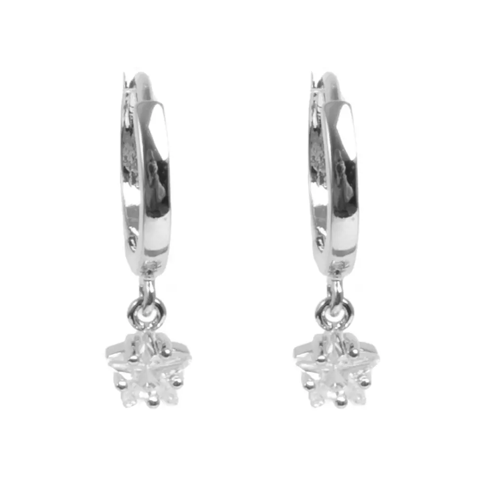 Øreringer - Cubic Zirconia - Just Oslo, 7990103700422, 1037-0042, Accessories, Øredobber, Just Oslo, A&C Oslo, Earr, 13mm creol brass w/CZ SP