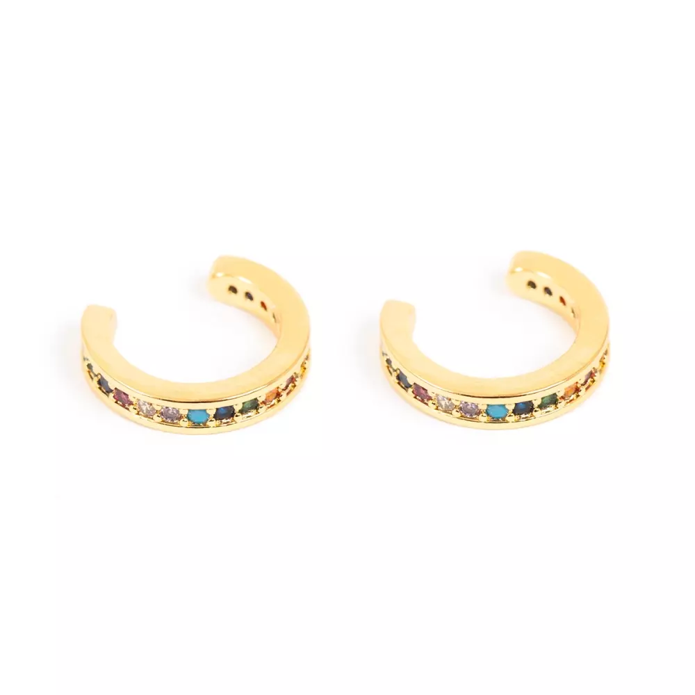 Earcuff - Multi - Just Oslo G, 7990104000453, 1040-0045, Accessories, Øredobber, Just Oslo, A&C Oslo, Earcuff (2), brass multi colored GP