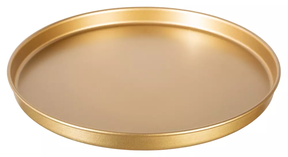 Gold Lysfat Metall, 7070056060764, 112352-1, Interiør, Fat og Skåler, Børscompagniet, Lysfat metall gull dia:30cm h:2,5cm