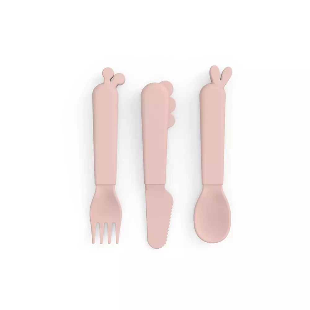 Bestikk Barn Rosa Kiddish, 5712643030645, 1126411, Kjøkken, Barn, Done by Deer, Kiddish cutlery set Deer friends Powder