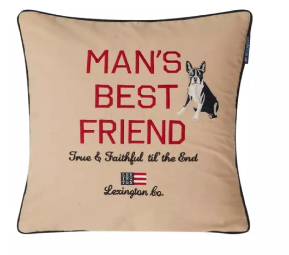 Lexington Putetrekk Man`s Best Friend, 7321301671397, 122600042560-SH25, Tekstil, Puter og Putetrekk, Lexington, 25 Years Dog Organic Cotton Twill Pillow Cover