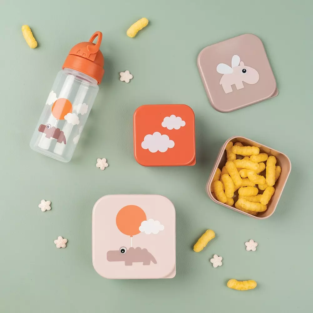 Snack Box S/3 Happy clouds Powder, 5712643044765, 1236401, Kjøkken, Barn, Done by Deer, Snack box set 3 pcs Happy clouds Powder