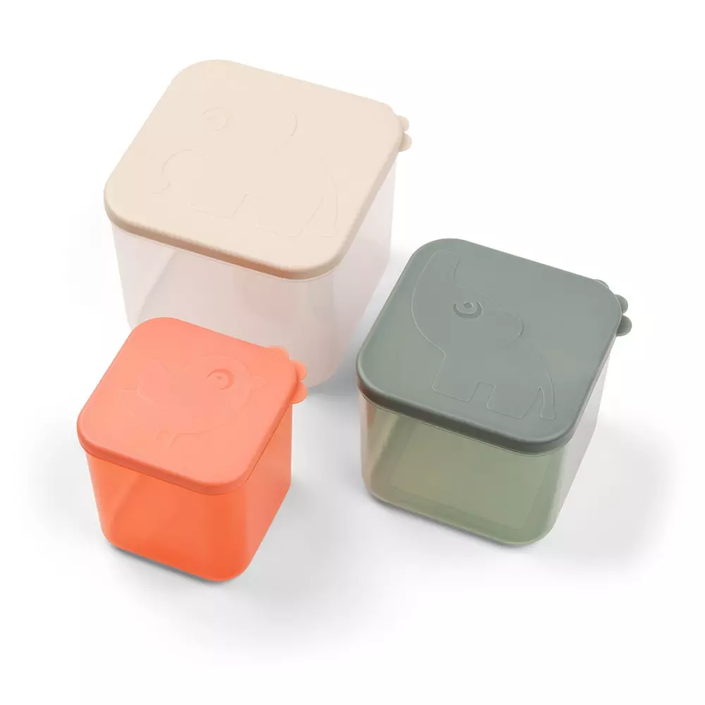 Food Storage Container S/3 Elphee Colour Mix, 5712643046608, 1236659, Kjøkken, Barn, Done by Deer, Food storage container set L Elphee Colour mix