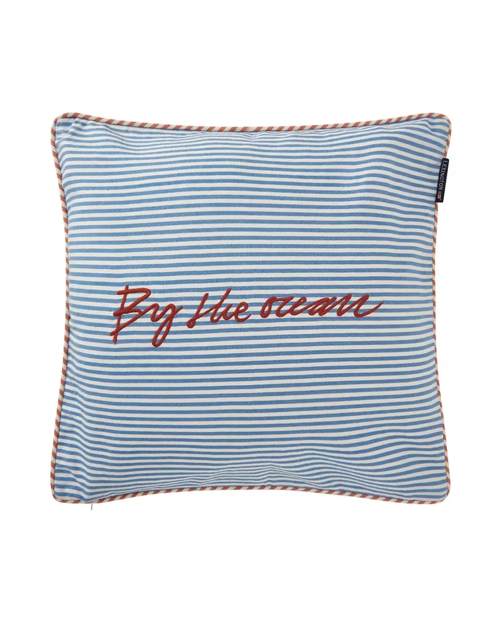 Lexington Putetrekk Twill Blå, 7321301743155, 12424106-5699-SH25, Tekstil, Puter og Putetrekk, Lexington, Summer Striped Organic Cotton Twill Pillow Cover