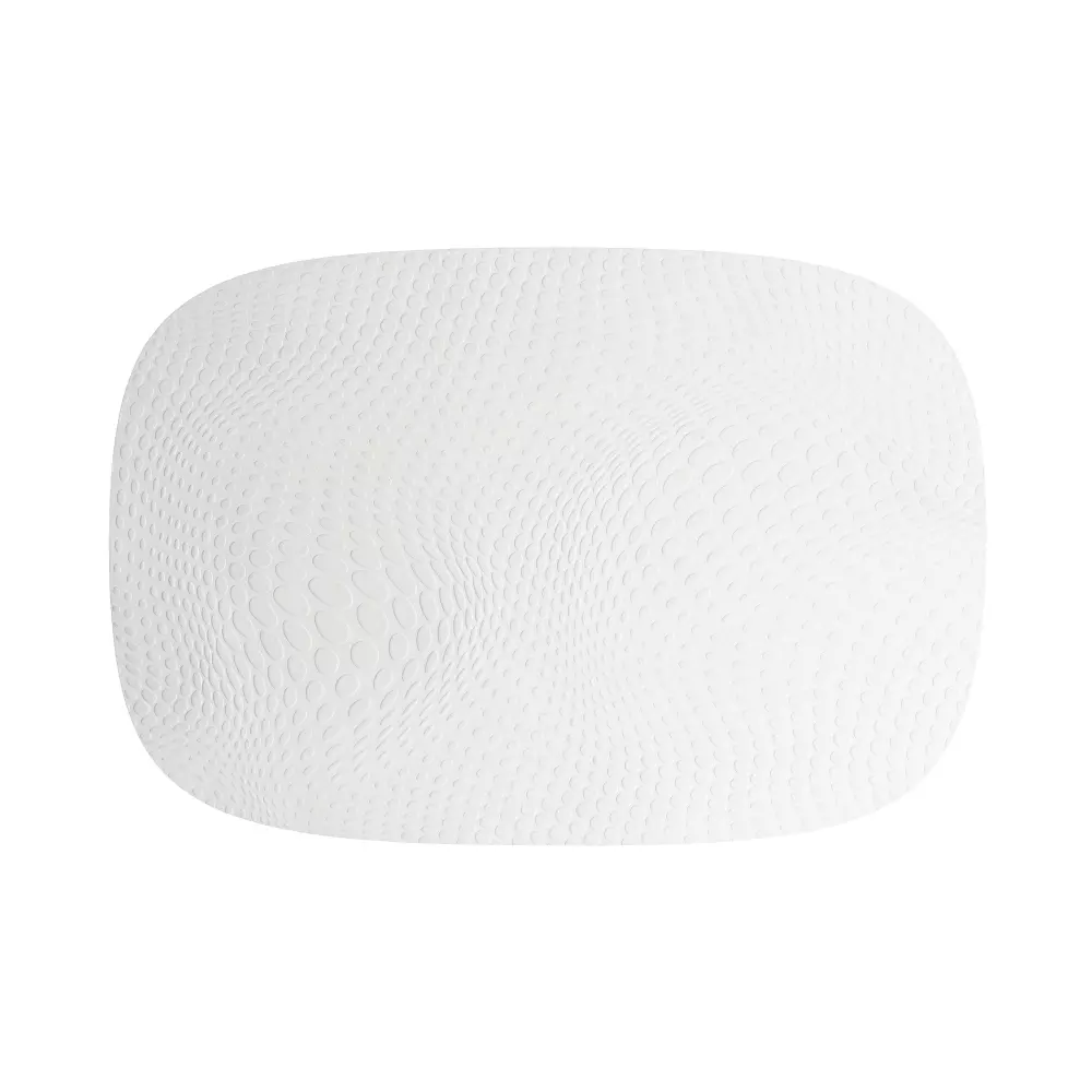 Karim Rashid Dekkebrikke Mozzarella, 5709554136115, 13611, Kjøkken, Dekkebrikker, Aida, Karim Rashid Mozzarella dækkeserviet 95% genbrugslæder 1 stk 45,0x30,6 cm