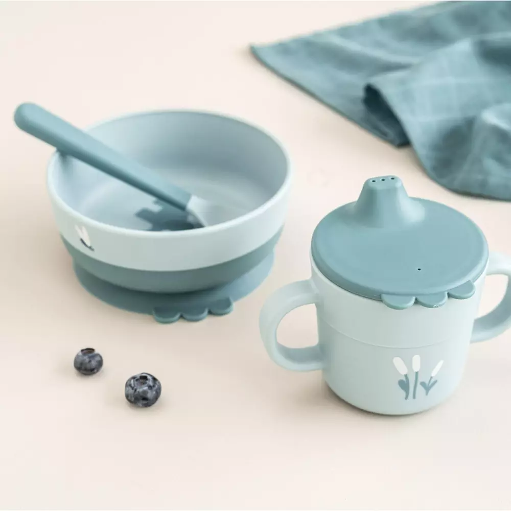 Foodie Baby Startpakke Elphee Blue, 5712643051343, 1596542, Kjøkken, Barn, Done by Deer, Foodie first meal set Elphee Blue