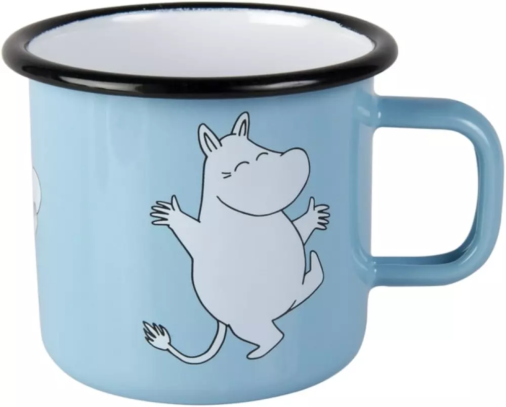 Moomin Emaljekopp - Moomintrollet Lys Blå