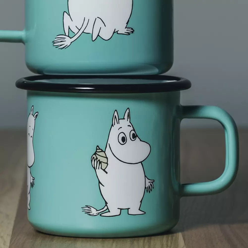 Moomin Emaljekopp - Moomintrollet Turkis