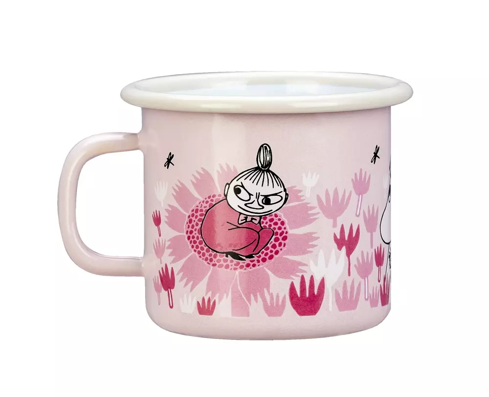 Moomin Emaljekopp - I hagen rosa