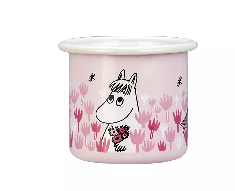 Moomin Emaljekopp - I hagen rosa