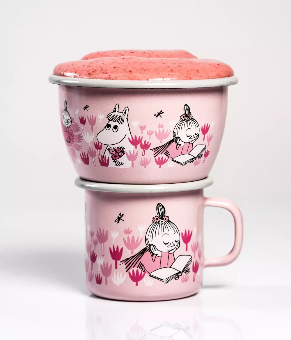 Moomin Emaljekopp - I hagen rosa