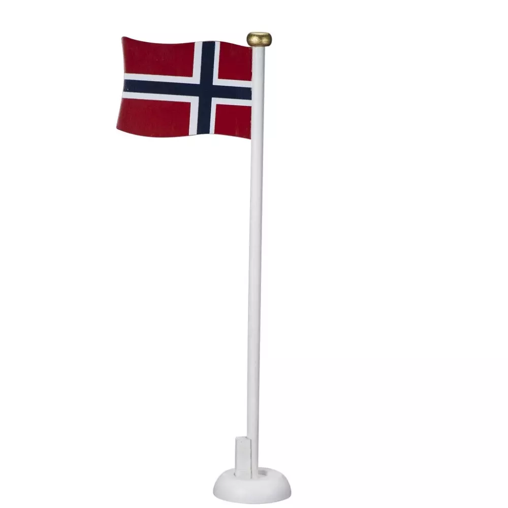 Bordflagg Norge i tre H30 cm, 7072575529913, 171495, Interiør, Diverse Interiør, Edelweiss, Consilimo