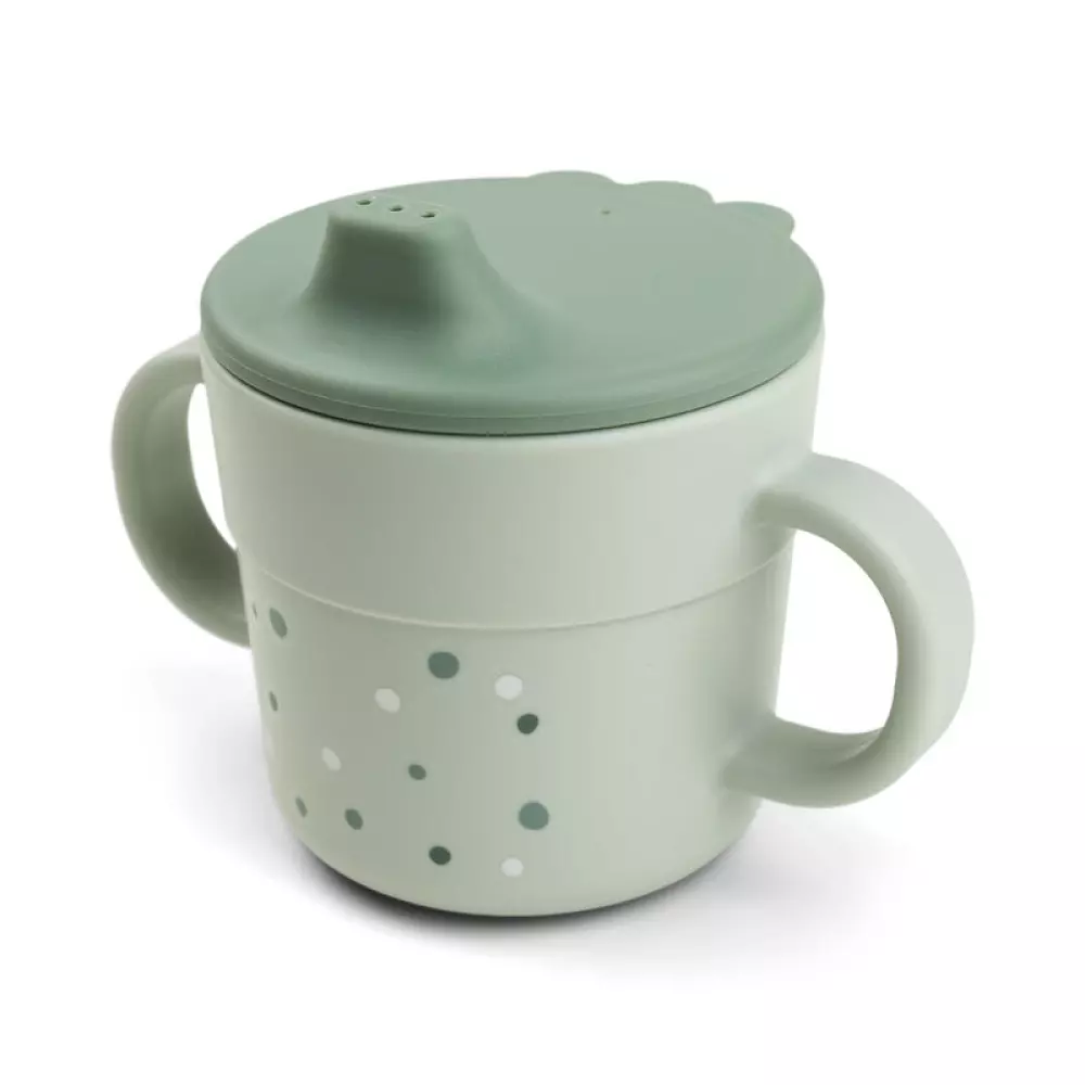 Foodie Tutekopp Happy Dots Grønn, 5712643047841, 1936733, Kjøkken, Barn, Done by Deer, Foodie spout cup Happy dots Green