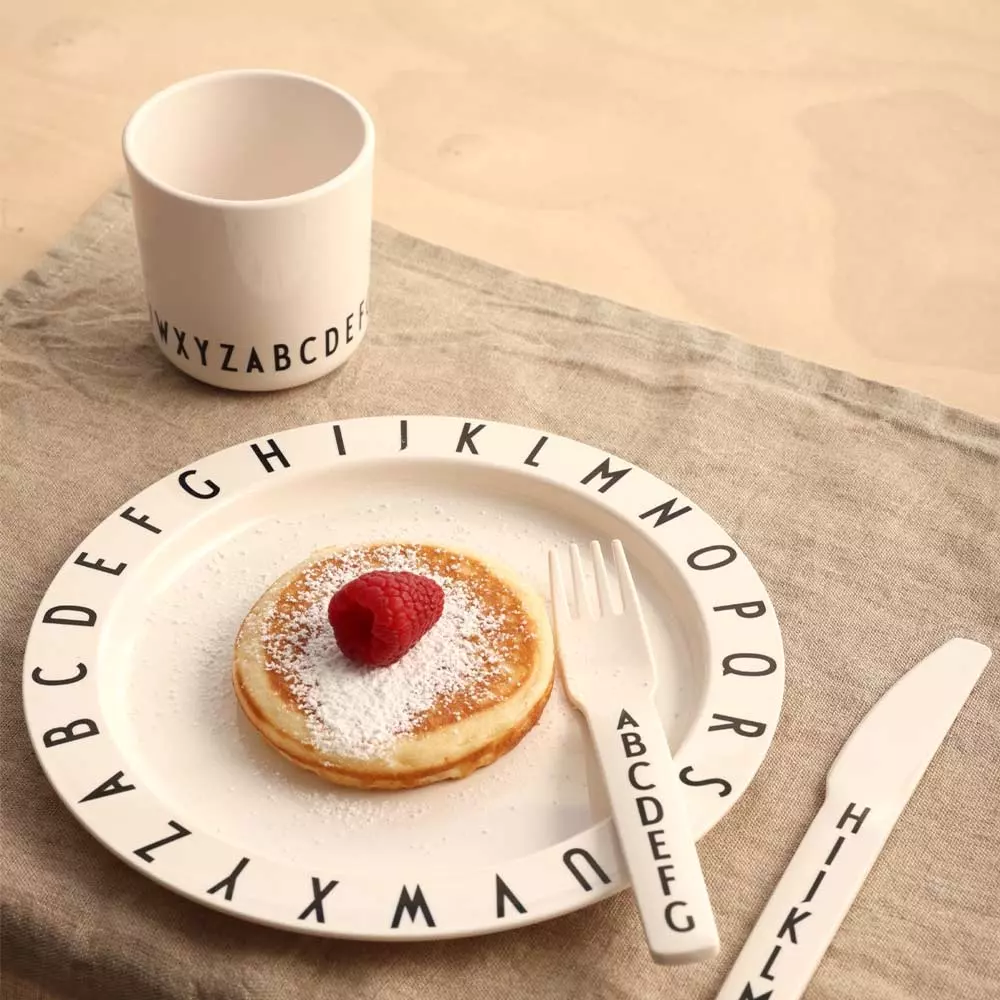 Design Letters Eat&Learn Sett, 5710498185718, 20103019WHITE, Kjøkken, Barn, Design Letters, Eat & Learn plate set (Tritan)