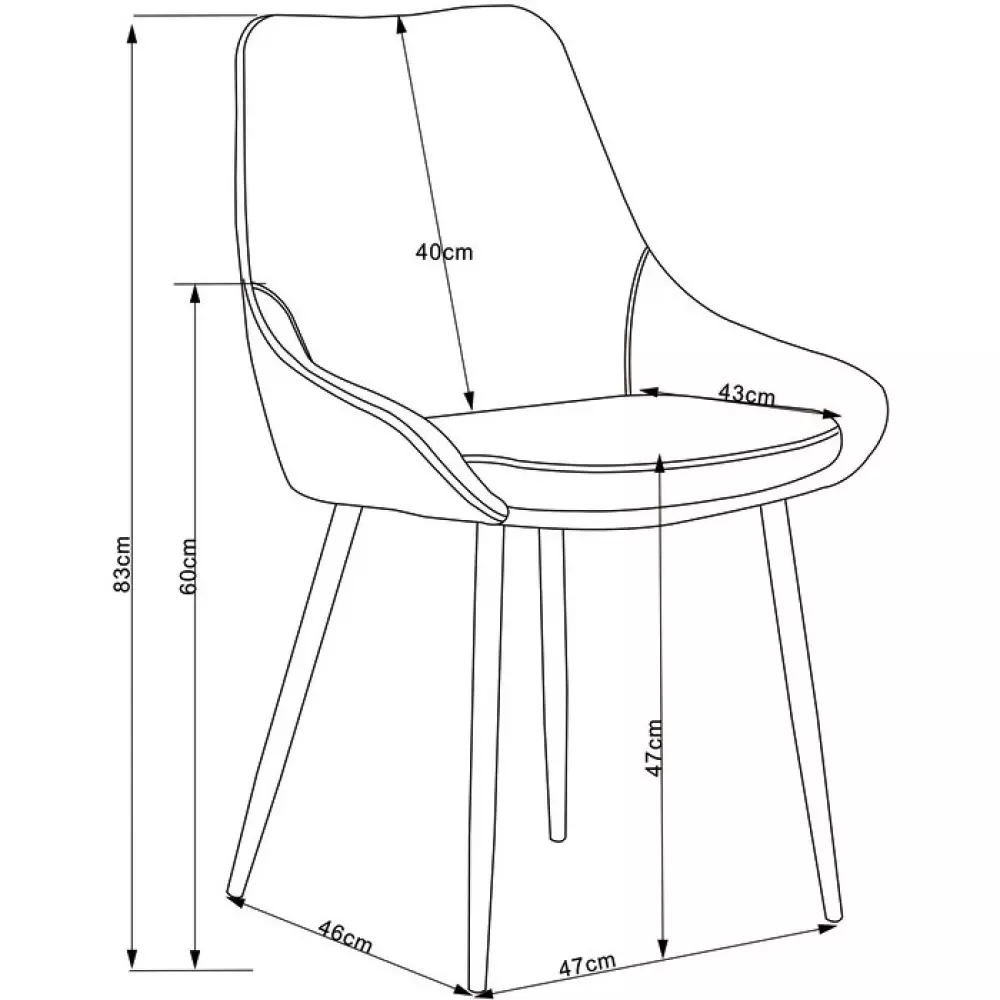 Luca - Spisestol Sort, 7020629035705, 20170351, Møbler, Stoler, Martinsen AS