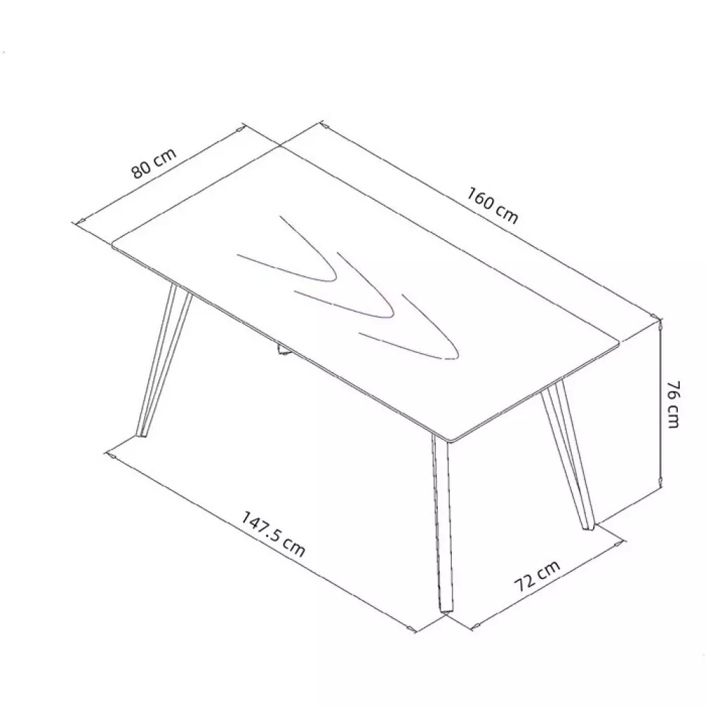 Trager Spisebord 160x80