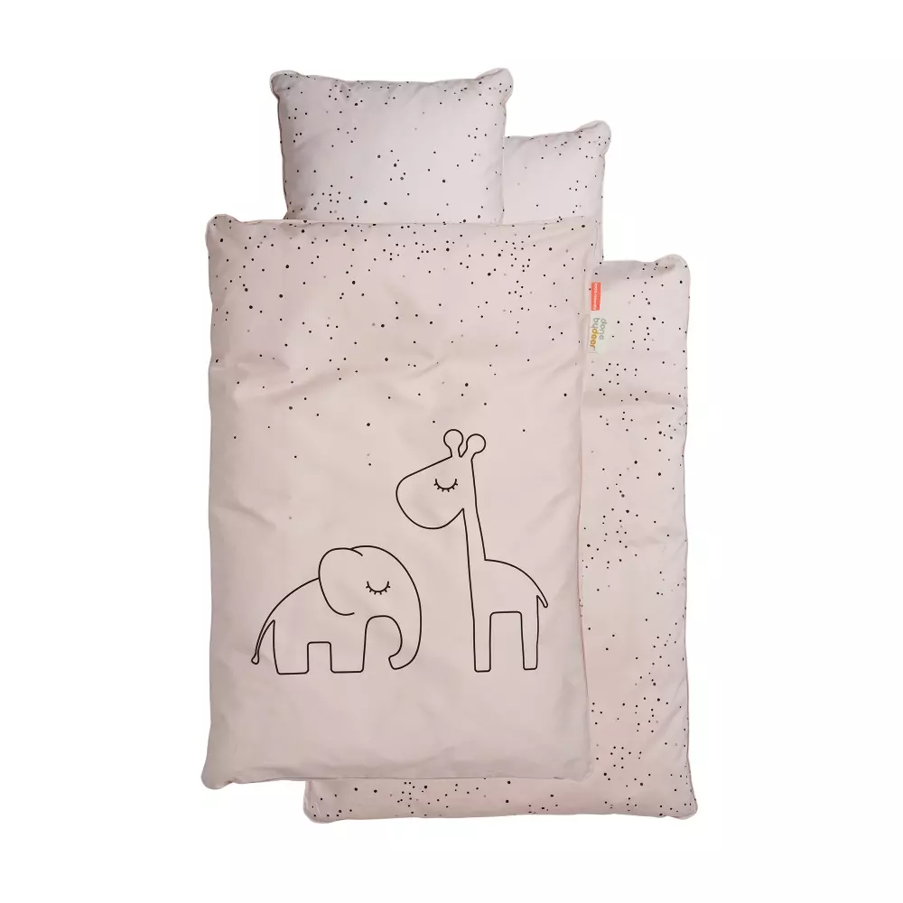 Sengtøy Junior Rosa Dreamy Dots, 5712643004738, 2093851, Soverom, Barn, Done by Deer, Bedlinen junior INT Dreamy dots Powder