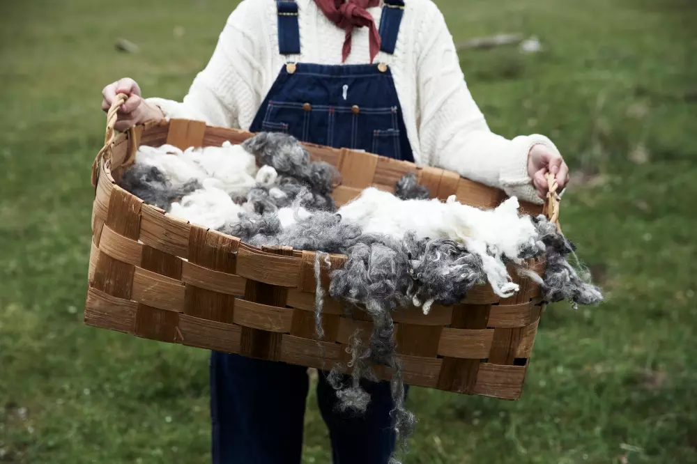 Klippan - Gooseye Pledd Oransj, 7340032248654, 217706, Tekstil, Pledd, Klippan Yllefabrik, Gooseye orange, 25% recycled wool & 75% eco lambs wool