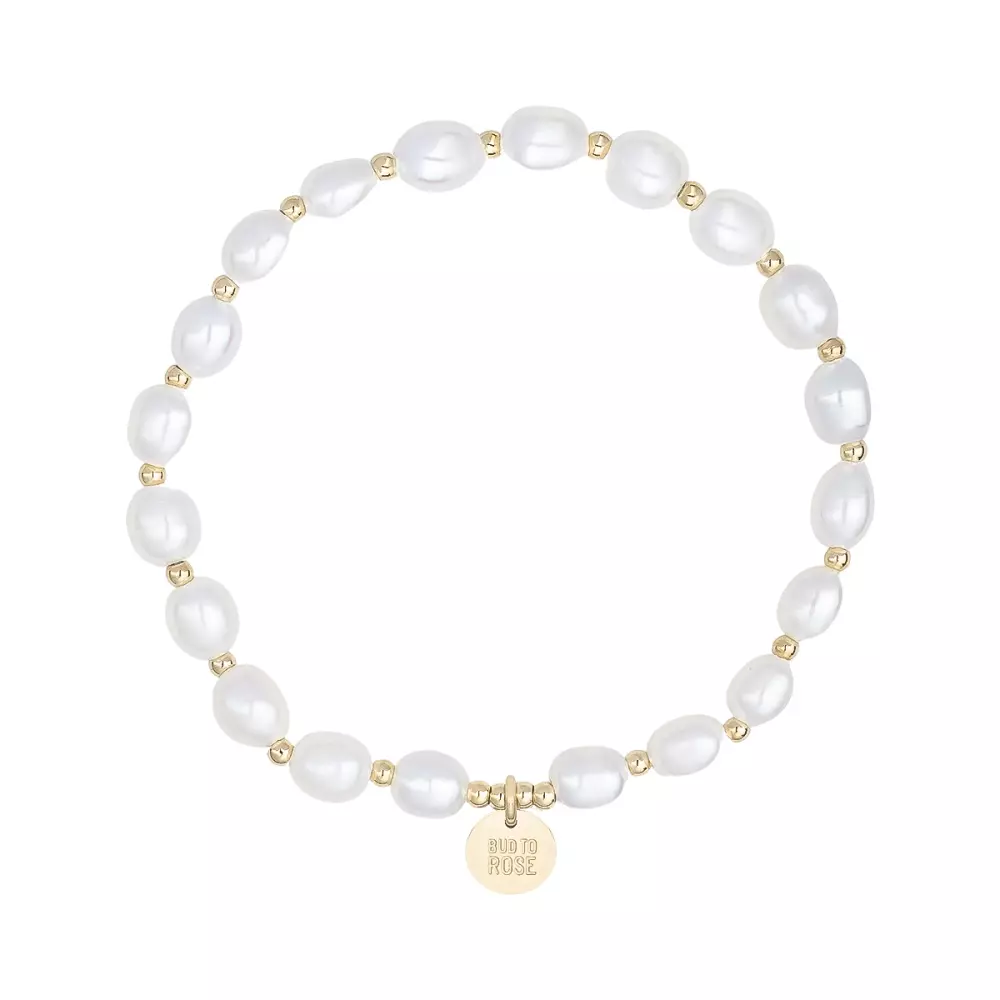 Pearl Armbånd Gull, 7332866070938, 2211282, Accessories, Armbånd & Fotlenker, Bud To Rose, PEARL SMALL ELASTIC BRACELET GOLD