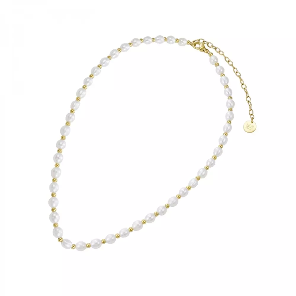 Pearl Collier Smykke Gull, 7332866073373, 2231320, Accessories, Smykker, Bud To Rose, PEARL COLLIER NECKLACE GOLD