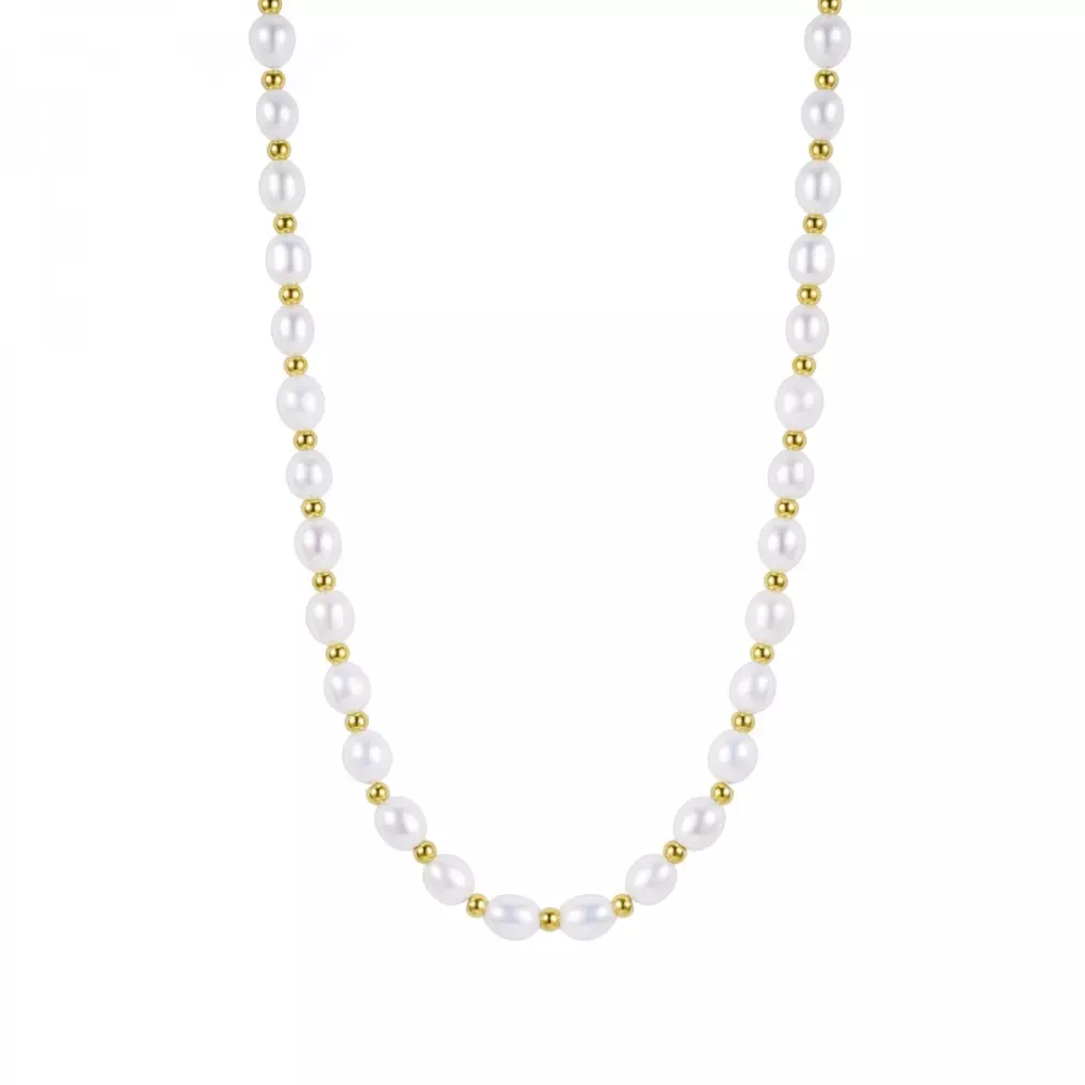 Pearl Collier Smykke Gull, 7332866073373, 2231320, Accessories, Smykker, Bud To Rose, PEARL COLLIER NECKLACE GOLD