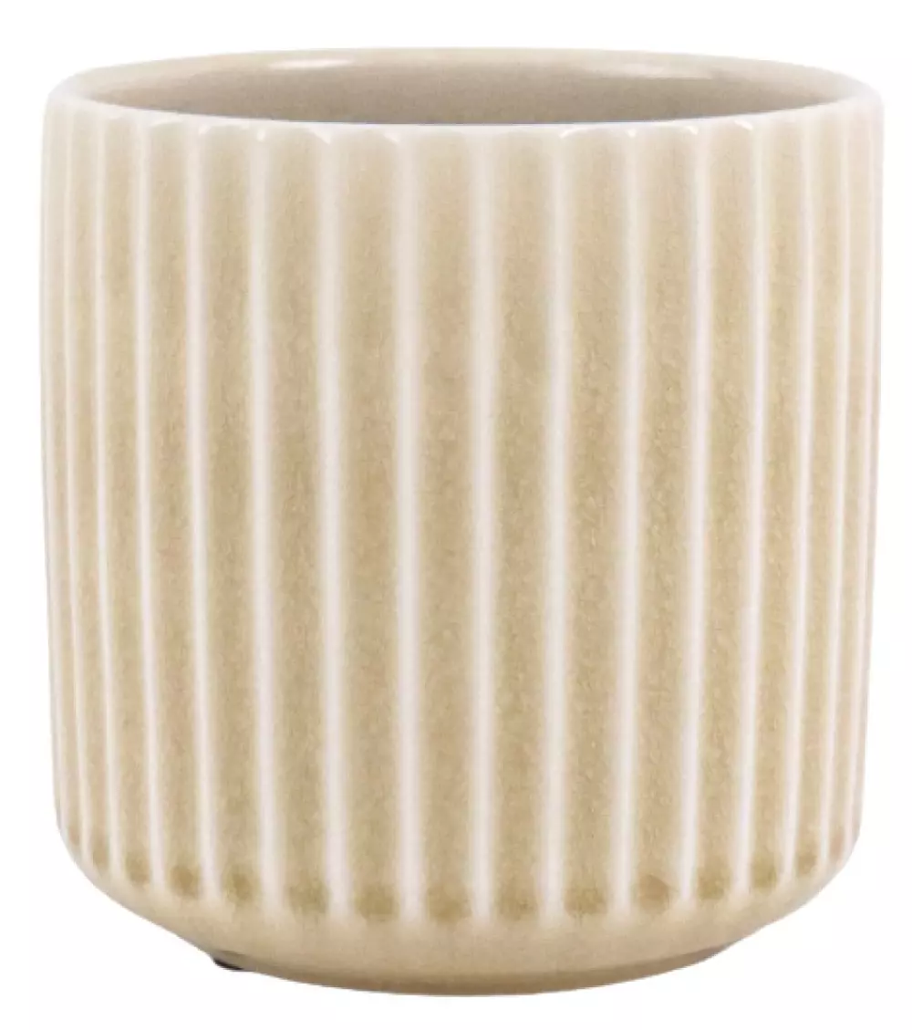 Sofia Potte Beige, 7332488109863, 2240051, Interiør, Blomsterpotter, Västanvinden, uka beige m ränder 13x14H cm