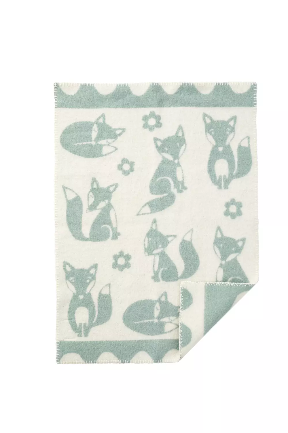 Klippan - Fox Blå 65x90, 7340032236071, 245002, Interiør, Barn, Klippan Yllefabrik, Fox duck egg blue ullfilt 65x90cm