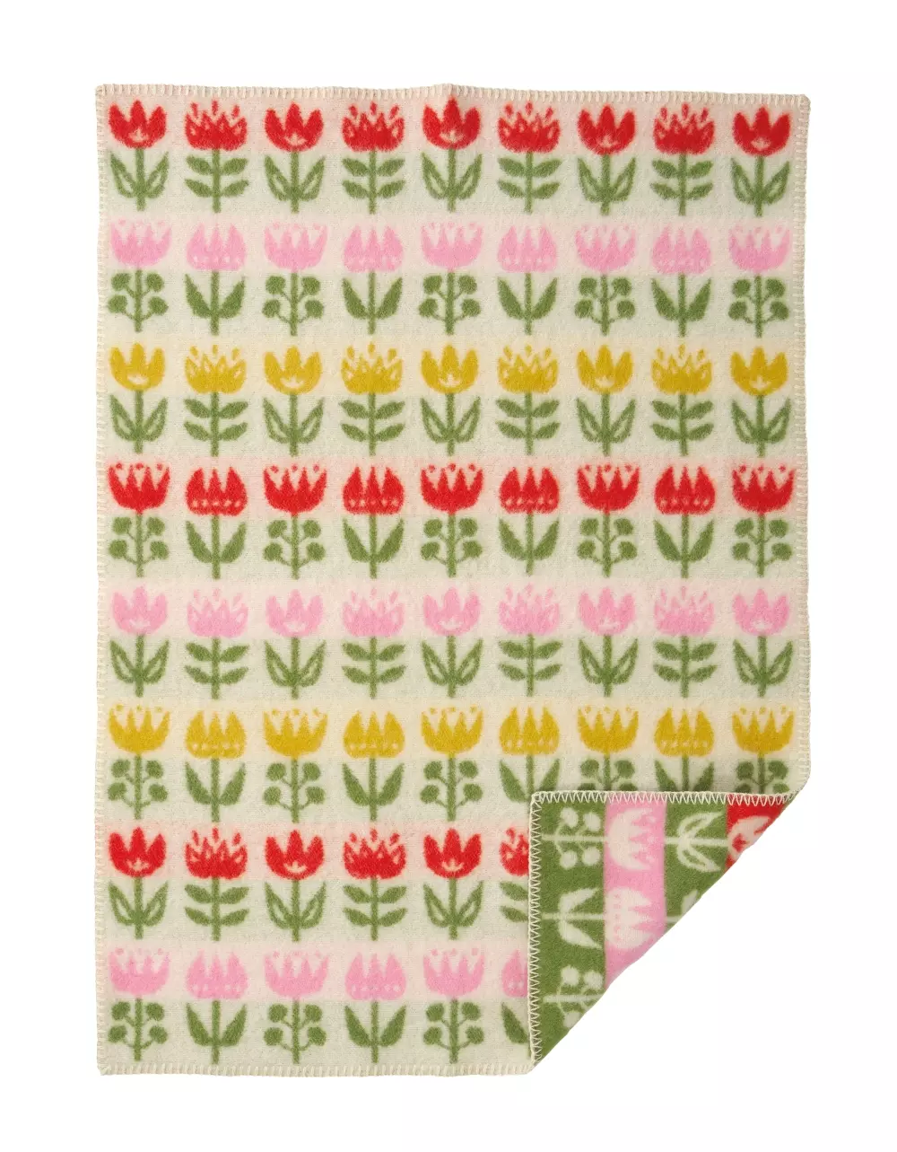 Klippan - Tulip Baby Pledd Multi, 7340032253443, 247402, Tekstil, Pledd, Klippan Yllefabrik, Tulip baby multi ullfilt 65x90 100% ekologisk lammull