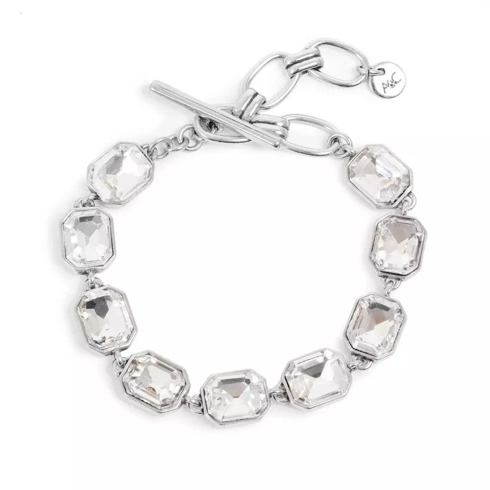 Statement Armbånd - Sølv, 7990301807107, 3018-0710, Accessories, Armbånd & Fotlenker, A&C Oslo, Statement-armbånd med crystal glass, S