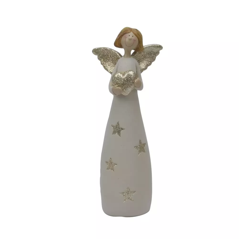 Canutte Engel, 7020629319089, 40192397, Jul, Julepynt, House of Christmas, Martinsen AS, Canutte - Figur em 8,5x5x23cm Polyresin