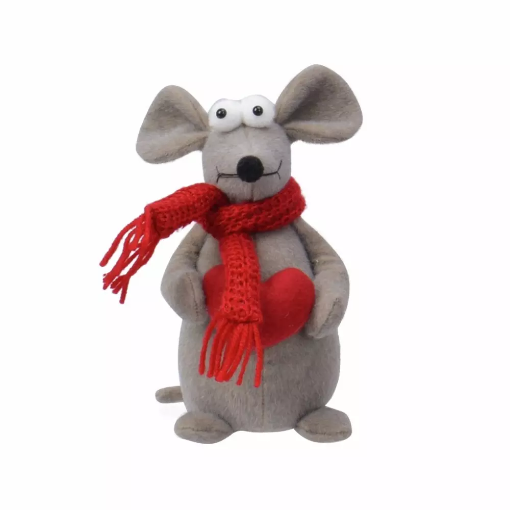 Mutto Mus, 7020629341448, 40200471, Jul, Julefigurer, House of Christmas, Martinsen AS, Mutto - Figur Grå 16x13x22cm Polyester