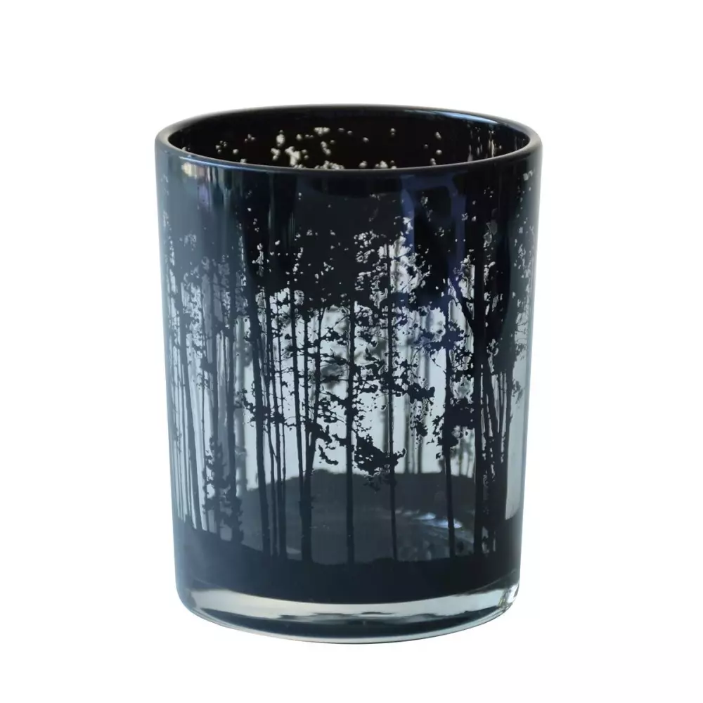 Telysholder Forest H12, 7020629373784, 40211919, Interiør, Telysholdere, Holmen, Martinsen AS, Forest - Telysholder Svart 10x12,5cm Glass