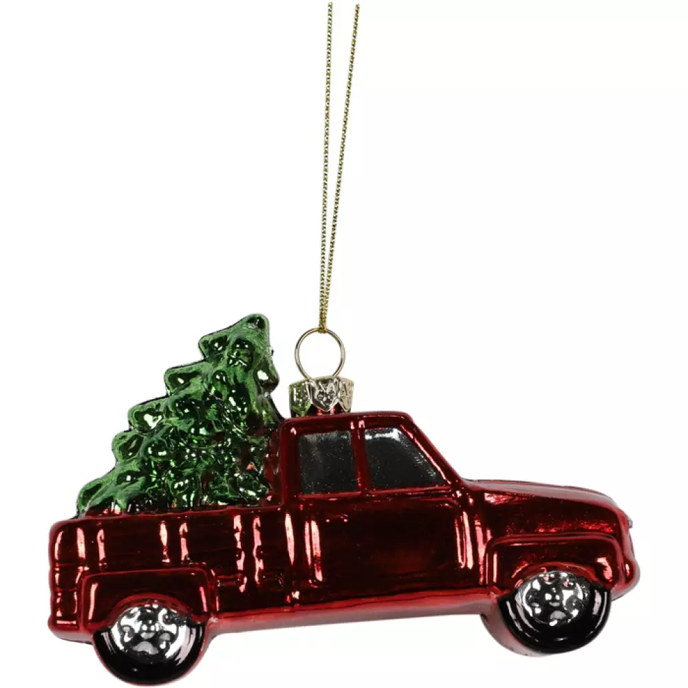 Juleheng Truck, 7020629412308, 40222084, Jul, Julekuler, House of Christmas, Martinsen AS, Truck - Ornament Rød 10,6x4,1x7cm Plast