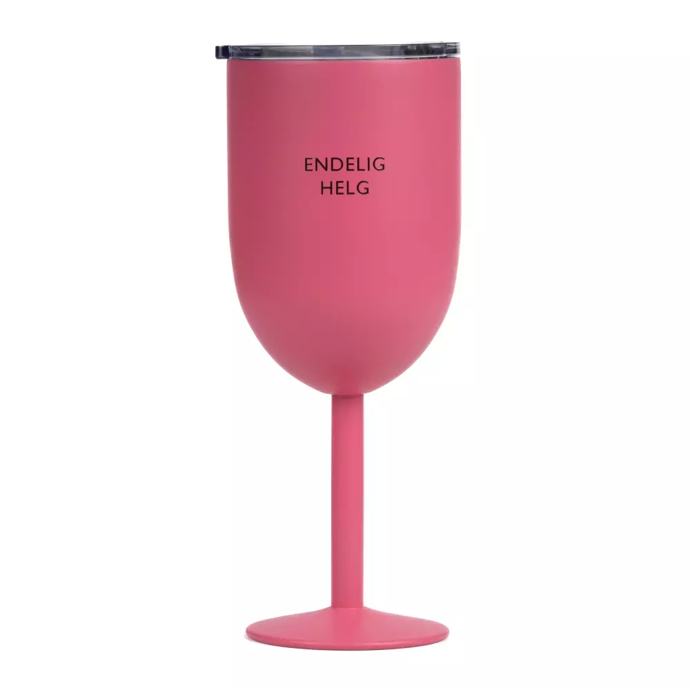 Termo Vinglass - Endelig Helg Mørk Rosa, 7072554009962, 411091-F65, Kjøkken, Glass, Pictureit, 411091-F5