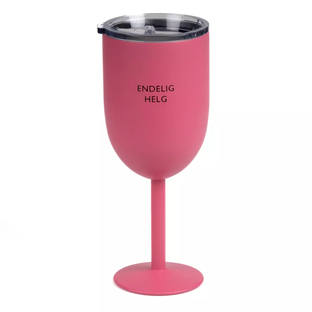 Termo Vinglass - Endelig Helg Mørk Rosa, 7072554009962, 411091-F65, Kjøkken, Glass, Pictureit, 411091-F5