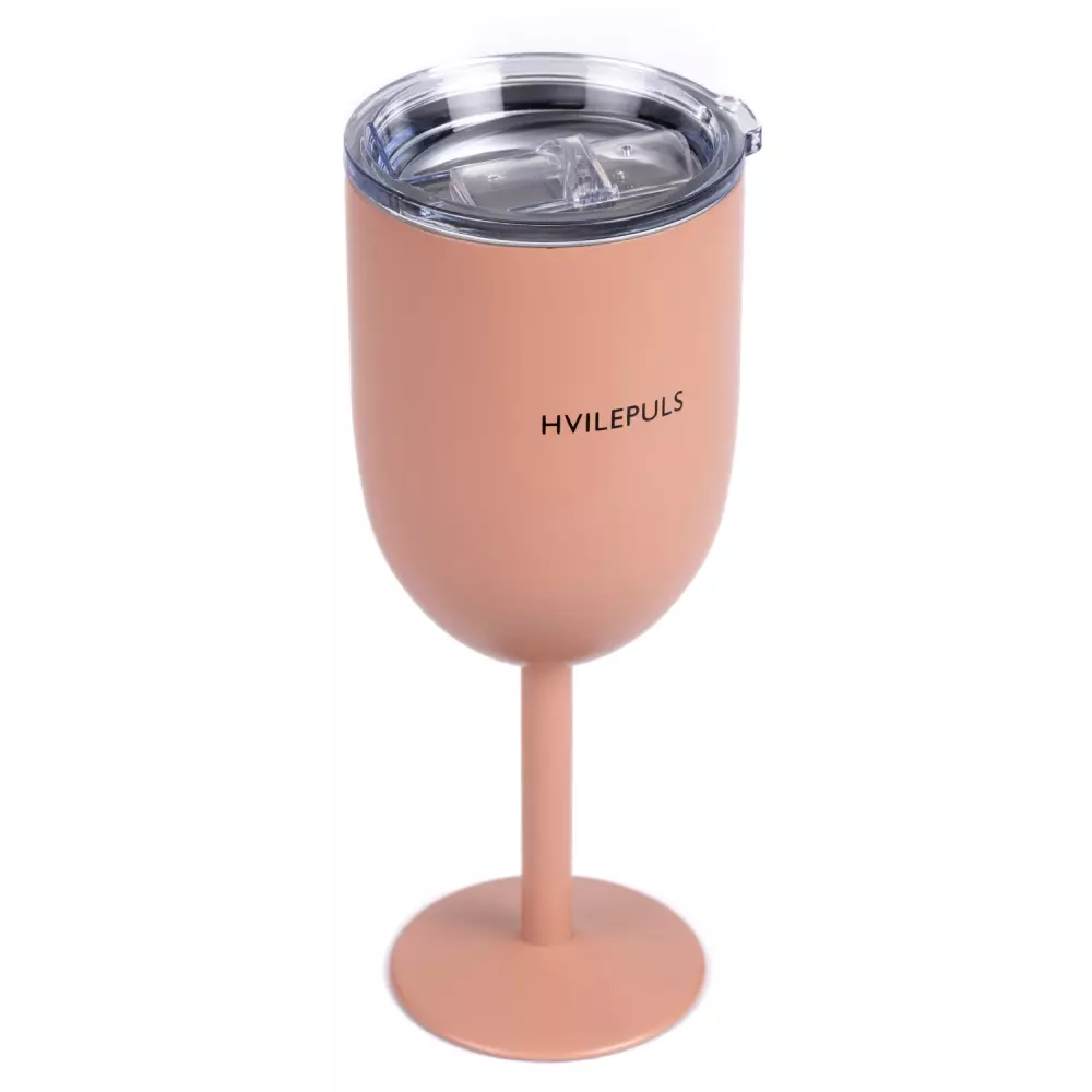 Termo Vinglass - Hvilepuls Peach, 7072554008477, 43015, Kjøkken, Glass, Pictureit, Termo Vinglass - Hvilepuls