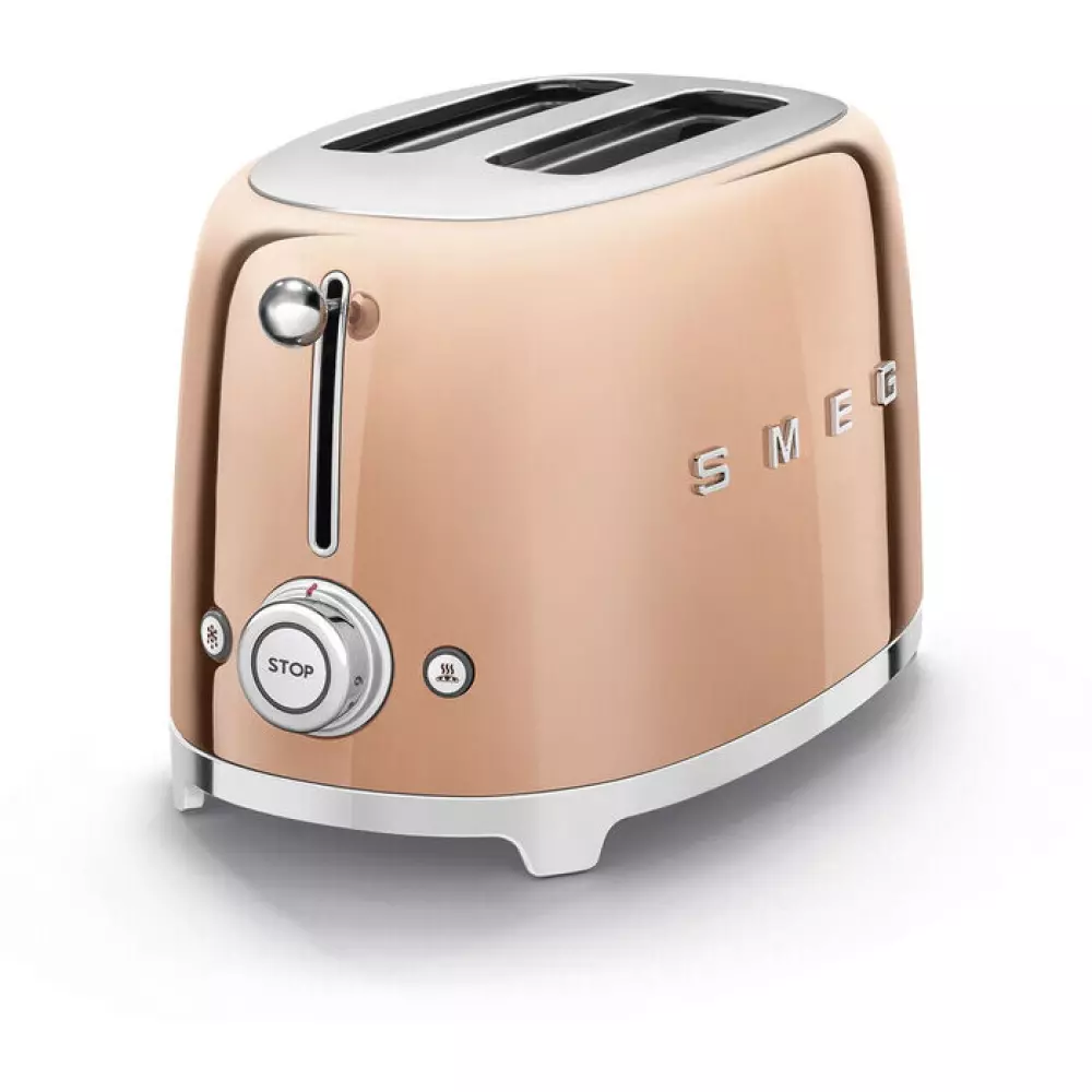 Smeg Brødrister 950W Rosegull, 8017709275280, 46190771, Kjøkken, Elektrisk, Smeg, Modern House, Smeg Brødrister 950W 2x rosegull