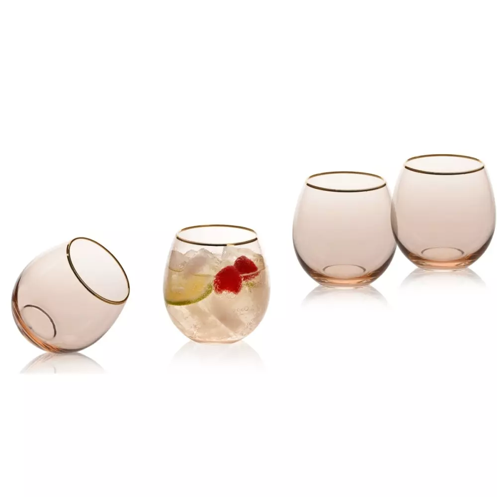 Soft Pink Vannglass 4pk 4-pakning, 450ml 46202090 7070549116930 Kjøkken Glass Modern House